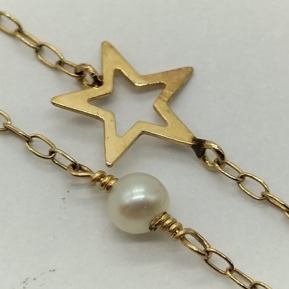 Samantha Tiara Necklace Pearl Yellow Gold 428171 - Picture 8 of 9